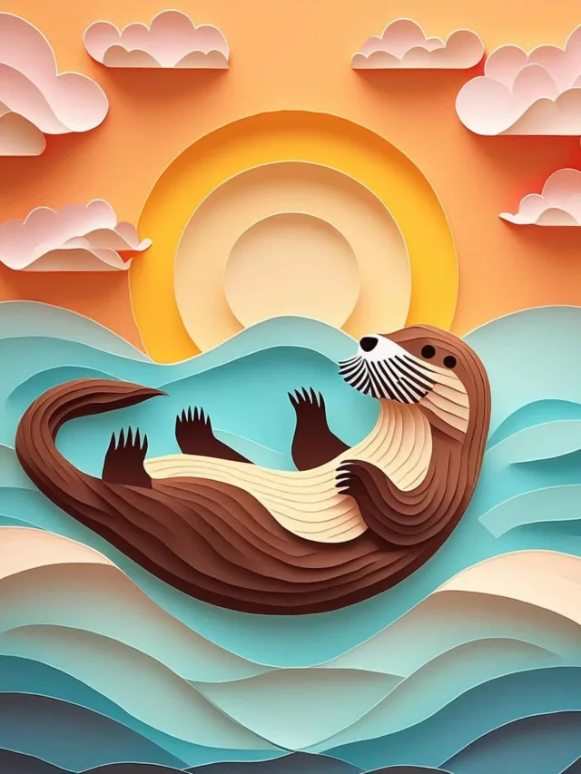 Firefly sea otter enjoying the last light before the long-awaited arrival 1210